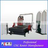 ZK-1325 Air Cylinder ATC CNC Router With 3 Heads Changing 1300*2500*200mm