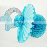 NEW Pacifier Nipple Tissue Paper HoneyComb Hanging Decoration for Baby Shower Party Quality Choice thumbnail-3