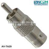 Lower Price Zinc Alloy TV Antenna Adaptor BNC Female to RCA Male thumbnail-1