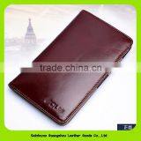 16227 Popular Multi-functional Wax Leather Passport Holder and Ticket Holder Leather Travel Wallet thumbnail-3