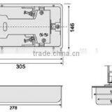 SS-222 Double Swing Glass Door Floor Spring , Stainless Steel Glass Door Floor Hinges/Floor Spring thumbnail-3