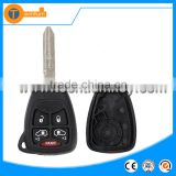 5 + 1 button remote key blank case shell with battery clamp holder and logo for Dodge charger RAM Journey