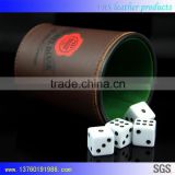 china suplier custom genuine leather dice cup for promotion