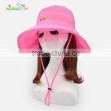 Ladies Fashion Mesh Fabric Bucket Hat, Outdoor Sun Hat for Girl thumbnail-3