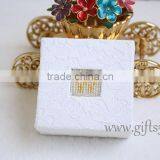 Unique Creative Ring Boxes Wedding Ring Bearer Box With Beaded Name Plate of W thumbnail-1