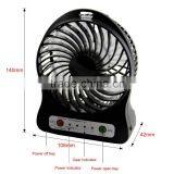 4 Inch 3 Speeds Portable Mini Fan USB Rechargeable Desk Fan Cooling Fan for Notebook Laptop Computer, Indoor and Outdoor Use thumbnail-2