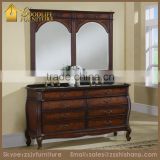 Classical Curved Double Sink Bathroom for Home and Hotel Furniture