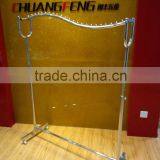 HJ-45 Chrome Metal Display of Clothing Rack on Wheels