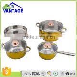 7pcs Stainless Steel Cookware Set With Copper Plating Handle thumbnail-5