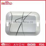 White Color Homeware Plastic Food Tray With Handles thumbnail-2