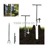 2 in 1 Garden Hand Manual Cultivator Earth Soil Drill Auger