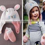 Baby crochet hat with ears