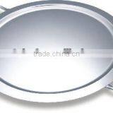 18-10 Stainless Steel Round Mirror Tray With Handle