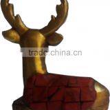Bronze Deer With Stone Work Finish thumbnail-3