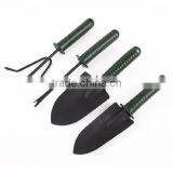 4 Pcs Plastic Handle Rake Shovel Trowel Lifting Model Gardening Tools Set thumbnail-1