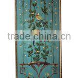 A Pair of Antique Blue Hanging Picture, Noble Hand Painted Wooden Decorative Wall Picture, Classical Drawing Hanging Wall Art thumbnail-2