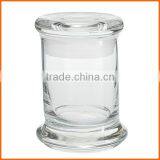 Wholesale High Quality Clear Flat Top Glass Candle Jar With Glass Lid thumbnail-1