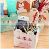 2514 Cute Animal Paper Storage Box Custom Stationery Pen Holder Wholesale thumbnail-1