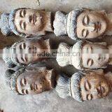 Hand Carved Antique Imitation Wooden Buddha Head for Sale thumbnail-3