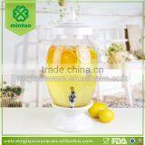 7.5L Hot Selling Men Blowin Wholesale Glass Beverage Dispenser With Ceramic Base thumbnail-1