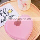 Sweet Heart Design Ladies Zipper Card Wallets Cute Coin Bag With Pink Pendant thumbnail-3