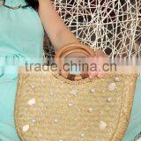 Straw Beach Bag/ Woven Beach Bag/Beach Tote Bag for Summer 2017 thumbnail-5