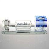 Hot Sell Crystal Business Card Holder and Pen Gift Set With Pen Holder and Name Card Holder thumbnail-1