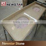 Newstar Galala Beige Bathroom Counter Top Crema Marble Vanity Top With Single Sink thumbnail-2