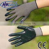 NMSAFETY black nitrile knitted hand gloves / oil resistant glove