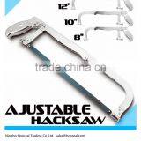 New Chrome Hacksaw Frame W/24TPI Blades,Adjustable 8,10,12",by Cal-Hawk,Cutting Blade Bi-Metal Hacksaw Pipe Metal Copper Rod