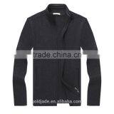 Casual Men's Winter Wool Knitted Zip Cardigan Men Plain Knit Cardigan Sweater thumbnail-2