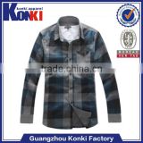 Eco-Friendly plaid slim fit casual shirts for man