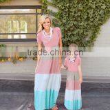 Mother and Daughter Matching Dresses Striped Dress thumbnail-1