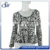 New Style Milky Fabric Long Sleeve Printing Shirts for Lady thumbnail-4