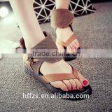 HFR-YS30 2015 Summer in Europe and America Belt Buckle Wild Beach Flip Flat Roman Style Sandals thumbnail-5