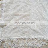 Fashion Lady Butterfly New Cotton White Lace Scarf thumbnail-3