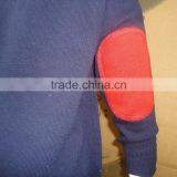 2016 Kids Navy Blue Hand Knitted Elbow Patche Sweaters for Babies thumbnail-3