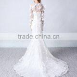 2017 Wholesale Custom Long Sleeve Mermaid Wedding Dress thumbnail-2