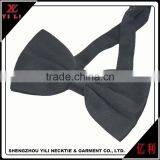 Solid Black Color Mens Bow Ties For Meeting Working thumbnail-1