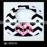 Wholesale Chevron Monogram Seersucker Bib thumbnail-2