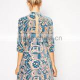 Skater Dress in Premium Velvet Burn Out thumbnail-2