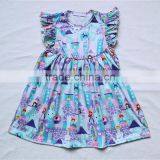 2017 Newest Spring Clothing Set Hot Sale Princess Dress Baby Girl Boutique Outfits Girls Ruffles Pearl Dress thumbnail-3