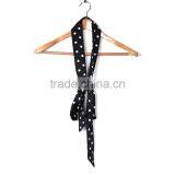 Chiffon Multifunction Skinny Scarf Black White Dot Choker thumbnail-3