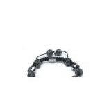 Adjustable Shamballa Bracelet, Black Crystal Pave Balls & Gun Black Plated Alloy Skull Beads thumbnail-1