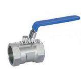 1PC screwed ball valve with locking device