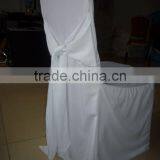 100%polyester Jersey Chair Cover With Sash Wedding Scuba Swag Chair Cover With Belt