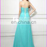 CE136 Simply Strapless Sexy Split Front Green Chiffon Beading Evening Gown thumbnail-2