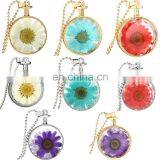 Mother's Day Dried Flowers Glass Essential Oil Diffuser Necklace thumbnail-1