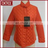 Orange Quilted Women's Winter Lightly Padded Jacket