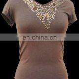 100% Cotton Jersey Ladies Tops 2017 Designs thumbnail-4